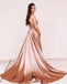Charming Beaded Long Rose Gold Long Mermaid Prom Dresses, TYP1724