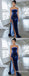 Simple Royal Blue Velvet Strapless Long Prom Dresses With Split,PDS0329
