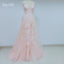 Light Pink Lace Tulle Prom Dresses_US4, SO006