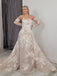 Charming Straight A-line Lace Long Sleeve Wedding Dresses, WDS0108