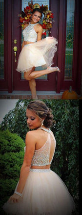 New arrival two pieces rhinestone sparkly two pieces freshman homecoming prom dress, TYP0136