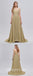 Elegant Special Fabric Spaghetti Straps V-Neck A-Line Long Prom Dresses,PDS0469