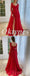 Elegant Lace And Tulle Long Sleeves V-Neck Side Slit A-Line Long Prom Dresses,PDS0773