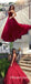 Elegant Red Velvet Top Tulle Bottom Sweetheart A-Line Long Prom Dresses,PDS0417