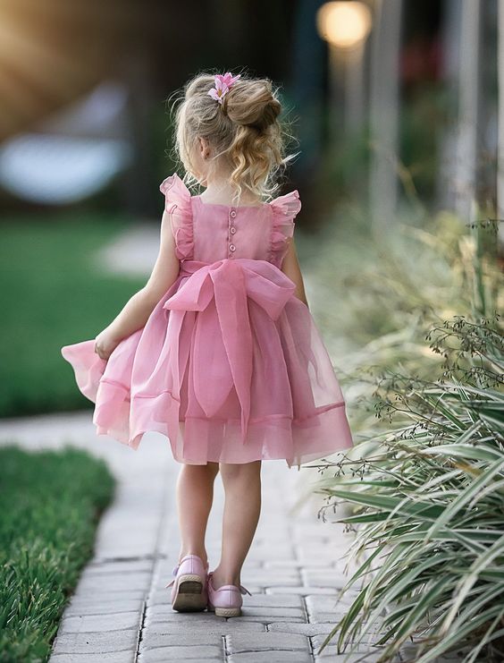 Simple Cute Tulle Dusty Pink Sleeveless Popular Little Girl Dresses, TYP0990