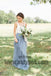 Long Floor Length Tulle Top White Bridesmaid Dresses, Charming Bridesmaid Dresses, TYP0369