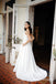 Elegant V-neck Simple Long A-line V-back Cheap Wedding Dresses, TYP1982
