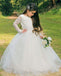 Princess Long Sleeves Backless Flower Girl Dress with Bow Knot, TYP1378