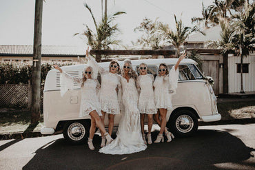 Charming Round Neck Long Sleeves White Lace Short Cheap Bridesmaid Dresses, BDS0053