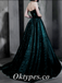 Sexy Charming Special Fabric Sweetheart V-Neck A-Line Long Prom Dresses,PDS0554