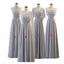Mismatched Chiffon A-line Floor Length Long Bridesmaid Dresses, BDS0172