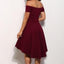 Off Shoulder Dark Red Cheap 2018 Homecoming Dresses Under 100, TYP1142