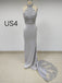 Grey Halter Long Cheap Prom Dresses with Beaded_US4, SO022