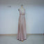 Pink V-neck Long Cheap Prom Dresses_US8, SO028