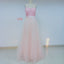Pink Long Cheap Tulle Prom Dresses With Applique_US4, SO031