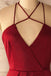 Hot selling Spaghetti Straps V-neck Simple Cheap Red Homecoming Dresses, TYP1108