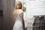 White Cap Sleeve V-neck Lace Backless Dresses To Wear To A Wedding, TYP0978