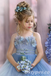 Cute Elegant Spaghetti Straps Tulle Beading Applique A-Line Flower Girl Dresses, FGS0033