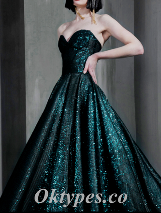 Sexy Charming Special Fabric Sweetheart V-Neck A-Line Long Prom Dresses,PDS0554