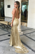 Sexy Sequin Spaghetti Straps V-Neck Open Back Mermaid Long Prom Dresses ,PDS0389