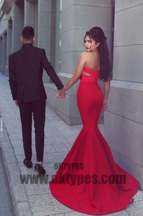Red Long Mermaid Prom Dresses, Sweetheart Prom Dresses, Zipper Prom Dresses, Sexy Prom Dresses, TYP0219