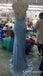 Mermaid V-Neck Split Front Light Blue Stretch Satin Prom Dresses Online, TYP1254