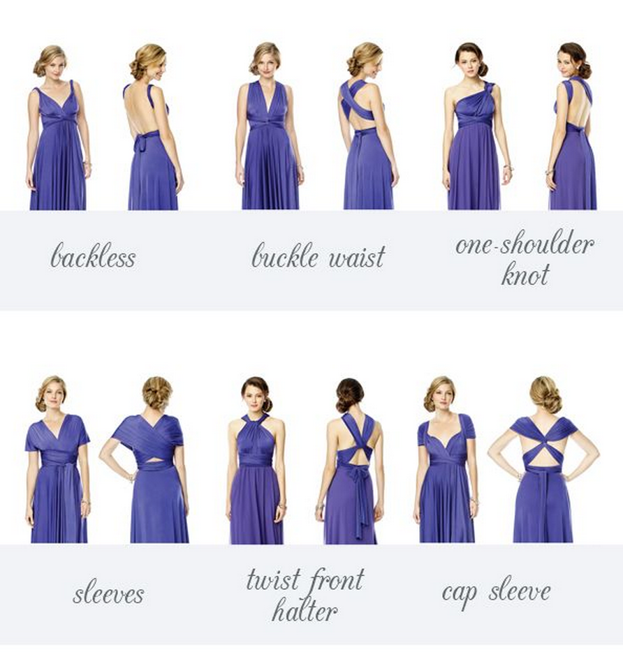 A-Line Halter Backless Long Cheap Orange Convertible Bridesmaid Dresses Online, TYP1173