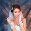 White Short Fingerless Handmade Flower Peals Lace Wedding Bridal Gloves, TYP0635