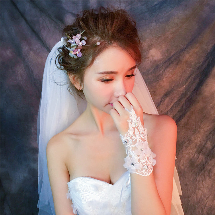 White Bridal Lace Wedding Gloves,Bridal Fingerless Lace Wedding Gloves,Bridal Accessories, TYP0549