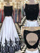 2021 Two Piece Lace Prom Dress White Cheap Long Prom Dress, Charming Prom Dresses, TYP0372