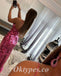 Sexy Sequin Spaghetti Straps V-Neck Sleeveless Side Slit Mermaid Long Prom Dresses, PDS0848