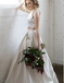 Two Piece Bateau White Satin Prom Dresses with Beading&Pockets, TYP1285