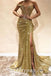 Sexy Charming Sequin V-Neck Off Shoulder Sleeveless Side Slit Mermaid Long Prom Dresses,PDS0658