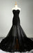 Black Sexy Sweetheart Sheath/Column Prom Dresses/Evening Dresses with Applique, TYP1346