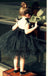 Cool Black Tulle Little Girl Dresses, Affordable Flower Girl Dresses, Little Black Dress, TYP0623
