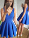 Blue V-Neck Cheap Homecoming Dresses Under 100, CM406
