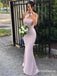 Charming One Shoulder Blush Pink Long Tight Prom Dresses, TYP1577