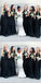 Halter Custom Chiffon Long Black Bridesmaid Dresses, TYP0811