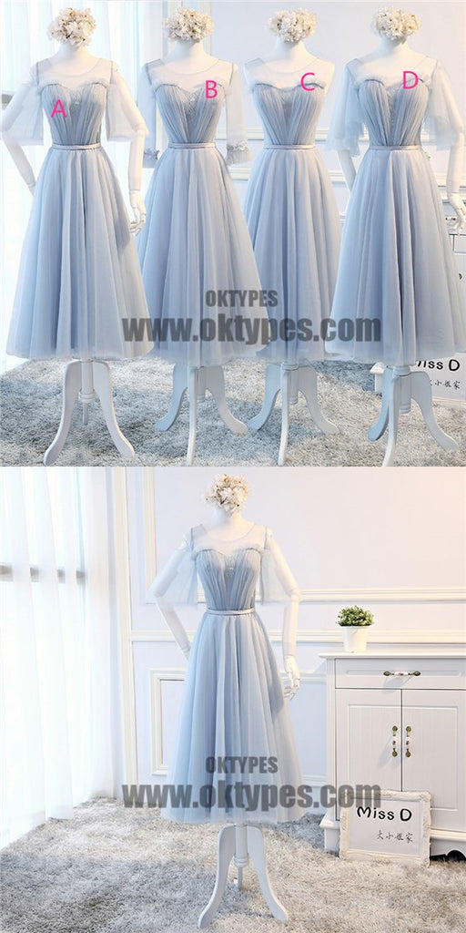 Mismatch Top Lace Tulle Bridesmaid Dresses, Pretty Bridesmaid Dresses, TYP0595