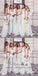 Mermaid V-neck Long Cheap White Bridesmaid Dresses with Split, TYP1362