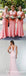 Simple V-neck Peach Mermaid Long Cheap Bridesmaid Dresses, TYP1852