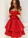Elegant Red Simple Cheap Short Homecoming Dresses Online, CM592