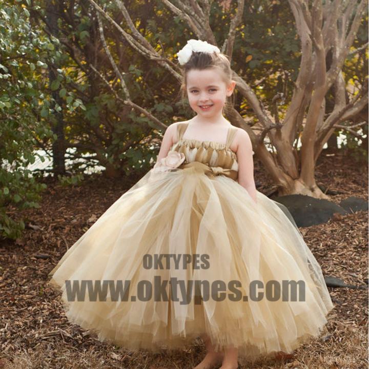 Brown Tulle Pixie Tutu Dresses, Popular Flower Girl Dresses, Free Custom Dresses, TYP0527