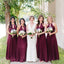 Long Halter Plum Bridesmaid Dresses Plus Size Jersey Bridesmaid Dresses, TYP1237