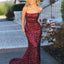 Long Mermaid Prom Dresses, Spaghetti Strap Prom Dresses, Sequin Prom Dresses, Backless Prom Dresses, TYP0220