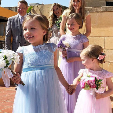 Pale blue flower discount girl dresses uk