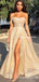 Sparkly Sweetheart One Shoulder Sleeveless A-line Long Cheap Sequin Formal Evening Prom Dresses, TYP2094