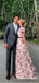 See-Through Floral Holiday Long Cheap Prom Dresses with Appliques, TYP1895
