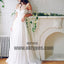 Popular Off Shoulder Long A-line White Chiffon Sexy Lace Wedding Dresses, TYP0605
