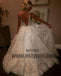 Sequins V-Neck Ivory Backless A-Line Sleeveless Elegant Plus Size Prom Dresses, TYP0462